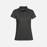 Polo Eclipse Stormtech PG-1W en coton gris foncé avec col et manches longues, porté sur un mannequin.