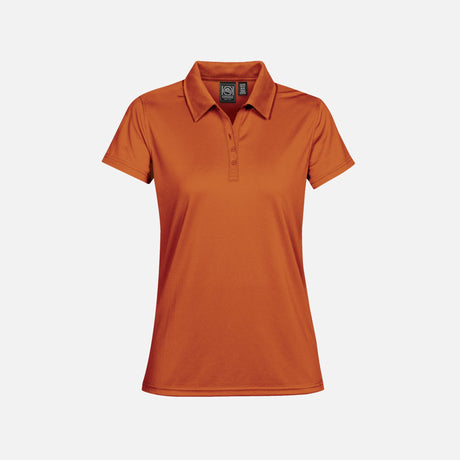 Polo Eclipse Stormtech PG-1W en rouille, vêtement polo pour homme avec col et boutons, tissu confortable et tendance.