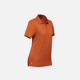 Polo Eclipse Stormtech PG-1W en orange, vêtement polo pour homme avec col classique et logo brodé visible.