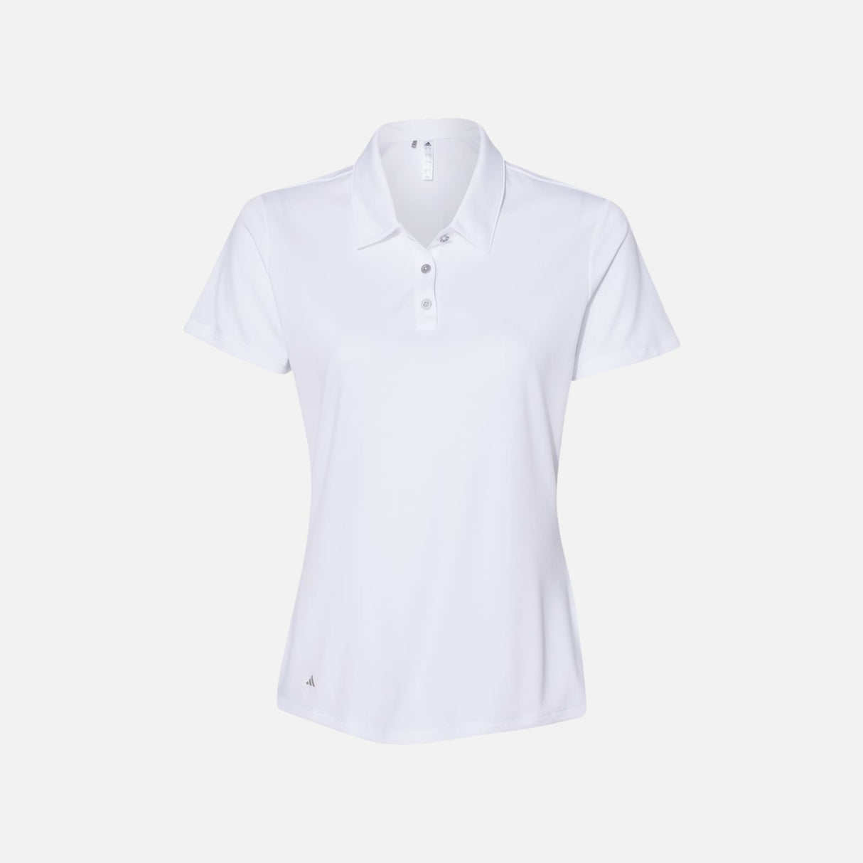 Polo à manches courtes Performance Adidas pour femme, blanc, en tissu léger et respirant.