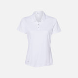 Polo à manches courtes Performance Adidas pour femme, blanc, en tissu léger et respirant.
