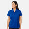 Polo à manches courtes Performance pour femme Adidas, tissu technique bleu royal, détails de conception athlétique.