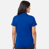Polo à manches courtes pour femme Adidas Performance en bleu royal, tissu léger et respirant, idéal pour le sport.