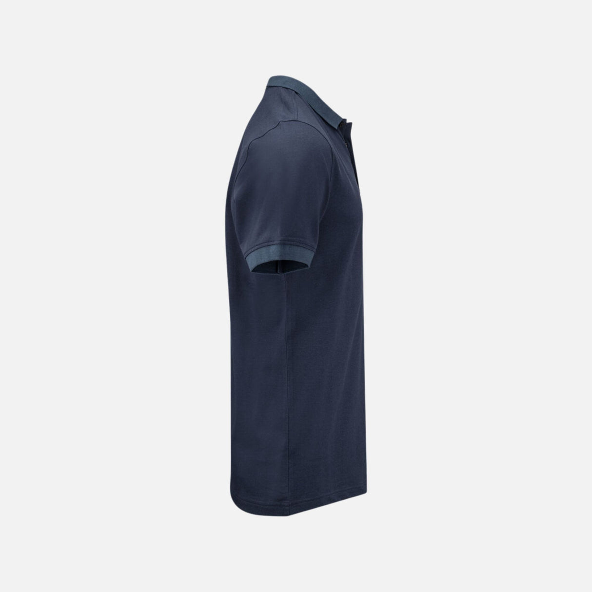 Polo bicolore pour homme James Harvest, en tissu bleu marine et blanc, avec col et manches courtes.