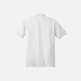 Polo à manches courtes OGIO OG101 blanc avec col classique, tissu léger et ajusté, parfait pour un style décontracté.