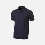 Polo à manches courtes OGIO OG101 en marine, vêtement polo pour homme avec col et boutons, vue de face.