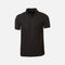 Polo à manches courtes OGIO OG101 TD noir, vêtement polo en coton avec col et boutons, vue de face.