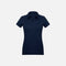 Polo à manches courtes pour femme Biz P706LS en marine, vêtement polo en coton avec col et boutons, style décontracté.