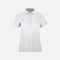 Polo à manches courtes pour femme OGIO LOG101 blanc en tissu léger, idéal pour un style sportif et élégant.
