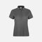 Polo à manches courtes pour femme OGIO LOG101 en gris, vêtement polo confortable et élégant pour le sport ou la détente.