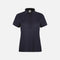 Polo à manches courtes femme OGIO LOG101 en marine, vêtement polo pour femmes avec col et manches courtes.