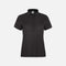 Polo à manches courtes pour femme OGIO LOG101 noir, vêtement polo en tissu léger et confortable.