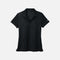 Polo à manches courtes pour femme Nike Sanmar noir, vêtement polo en coton doux, élégant et confortable.