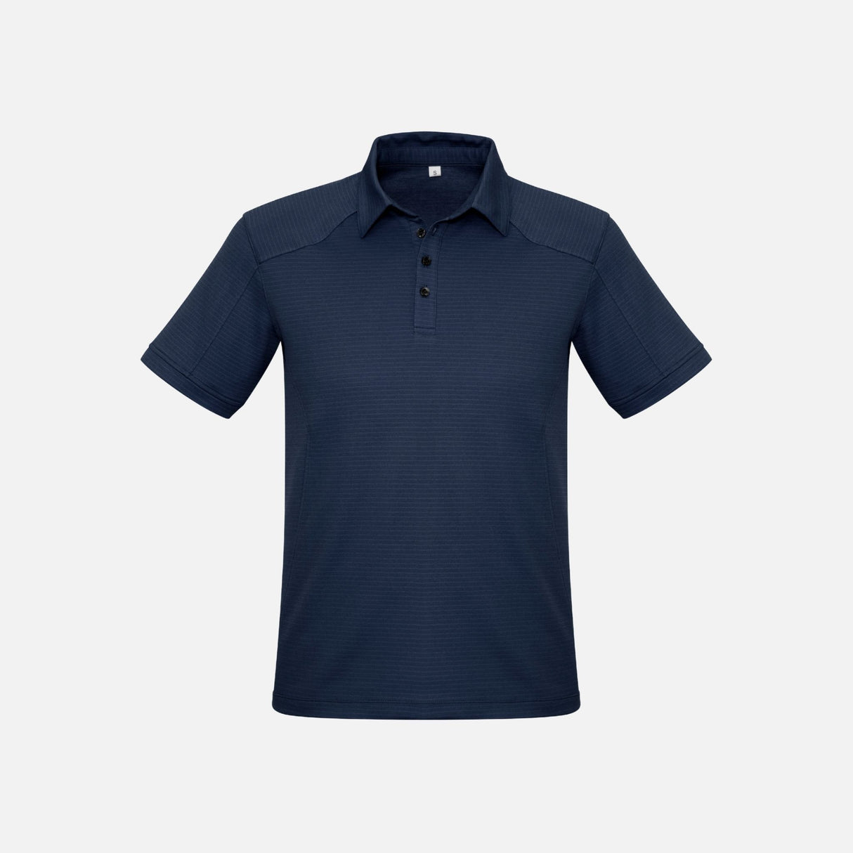 Polo à manches courtes pour homme Biz P706MS en marine, vêtement polo en coton avec col et boutons, vue de face.