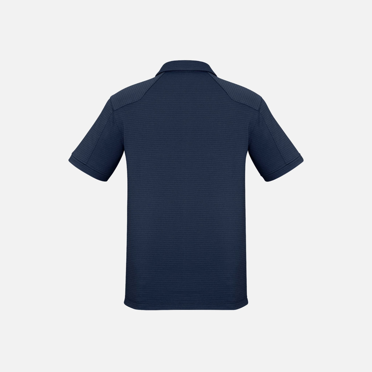 Polo à manches courtes pour homme Biz P706MS marine, tissu en coton, col classique, porté sur mannequin.