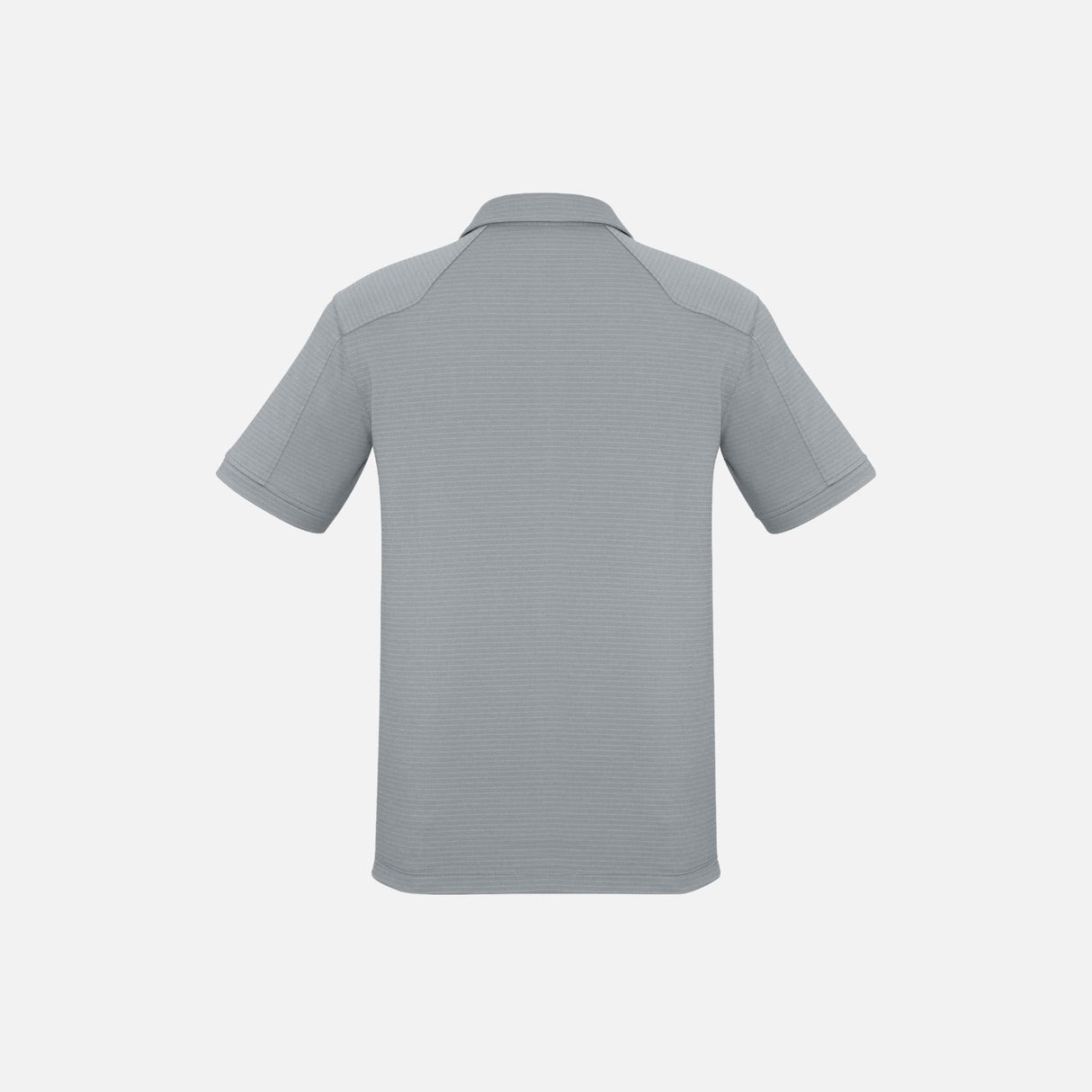 Polo à manches courtes pour homme Biz P706MS en gris argenté, vêtement de style décontracté, porté sur mannequin.