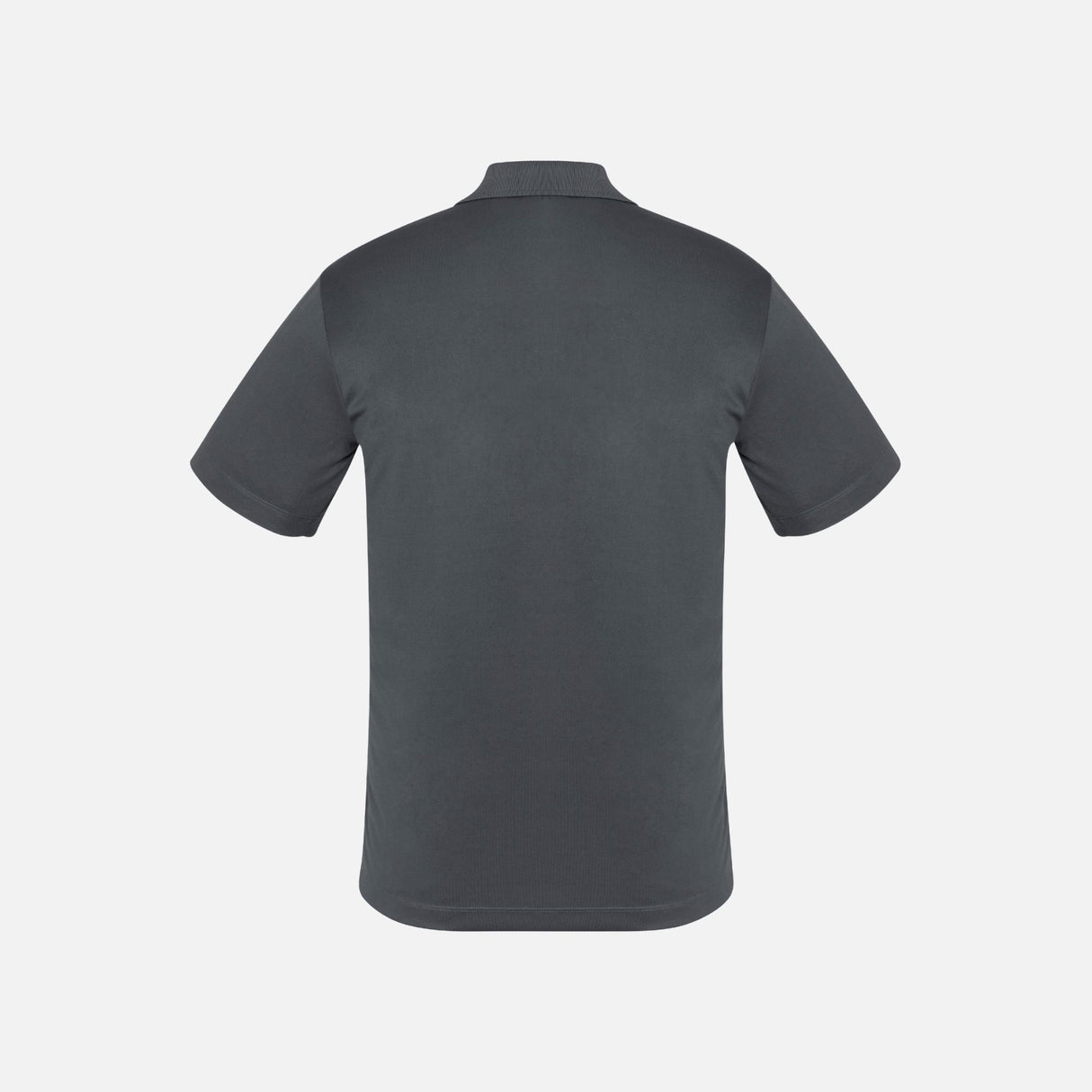 Polo à manches courtes pour homme Biz Ace en gris, tissu en coton, col classique et logo sur la poitrine.