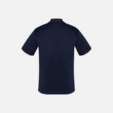 Polo à manches courtes pour homme Biz Ace en coton marine, vêtement polo élégant et confortable.