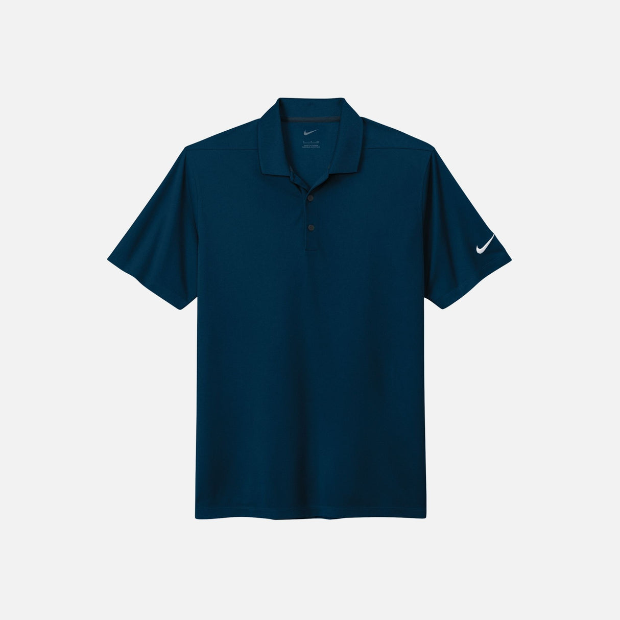 Polo à manches courtes pour homme Nike Sanmar en bleu marine, vêtement polo en coton pour homme.