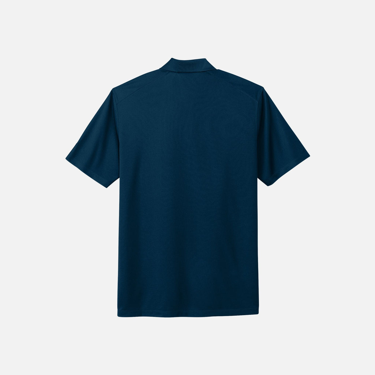 Polo à manches courtes pour homme Nike en tissu marine, col classique, logo Nike sur la poitrine, style décontracté.