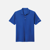 Polo à manches courtes pour homme Nike Sanmar en bleu royal, vêtement polo en coton avec col classique.
