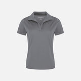 Polo manches courtes pour femme Coal Harbour en gris, vêtement léger et élégant, idéal pour un look décontracté.