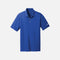 Polo à manches courtes pour homme Nike, tissu bleu royal, col classique, logo Nike visible, vêtements polos corpo.