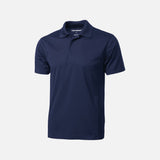 Polo homme à manches courtes Coal Harbour en tissu marine, col classique et coupe ajustée, idéal pour un style décontracté.