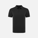 Polo homme à manches courtes noir Coal Harbour, vêtement polo en coton avec col classique et ajusté, pour un style décontracté.