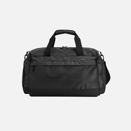 Sac de sport noir personnalisé avec logo Busrel, sac d'accessoires pour le sport et la promotion d'entreprise.