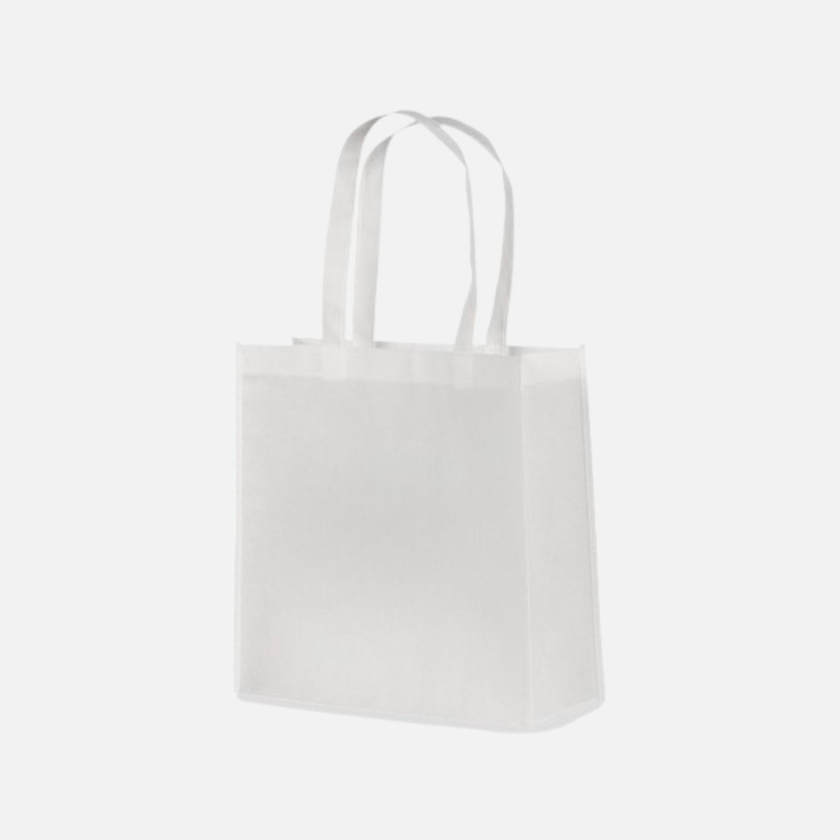 Sac cabas en polypropylène blanc de la marque Busrel, accessoire pratique et léger, avec logo Monaghan visible.