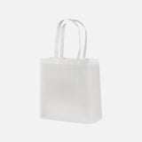 Sac cabas en polypropylène blanc de la marque Busrel, accessoire pratique et léger, avec logo Monaghan visible.