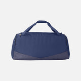 Sac de sport Under Armour résistant et organisé en marine, avec plusieurs compartiments et poignées confortables.