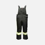 Salopette isolée ignifuge Viking en noir, vêtement de sécurité avec isolation thermique pour protection contre le feu.