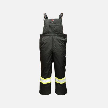 Salopette isolée ignifuge Viking en noir, vêtement de sécurité avec isolation thermique pour protection contre le feu.