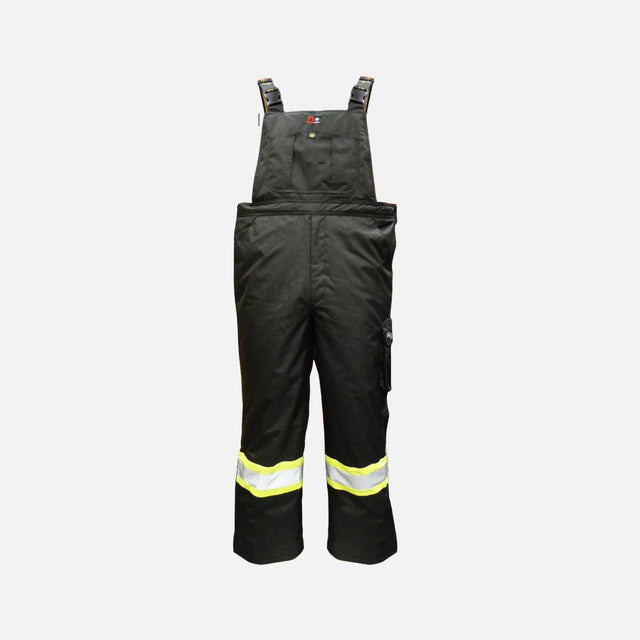 Salopette isolée ignifuge Viking en noir, vêtement de sécurité avec isolation thermique pour protection contre le feu.