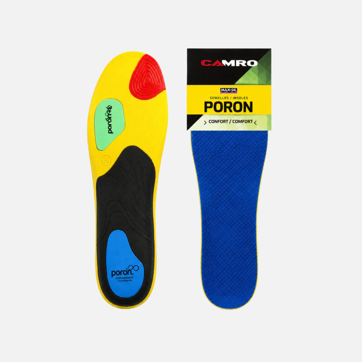 Semelles anti-fatigue Camro Poron en feutre, amorti et confort prolongé pour chaussures.