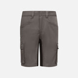 Short cargo extensible gris WRTK pour le travail, avec design pratique et mobilité accrue, idéal pour les vêtements de pantalons.