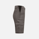 Short cargo extensible gris pour travail, marque WRTK, avec poches cargo et tissu flexible pour une mobilité accrue.