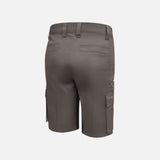 Shorts cargo extensibles WRTK pour le travail, gris, avec poches multiples et tissu durable, offrant flexibilité et confort optimal.