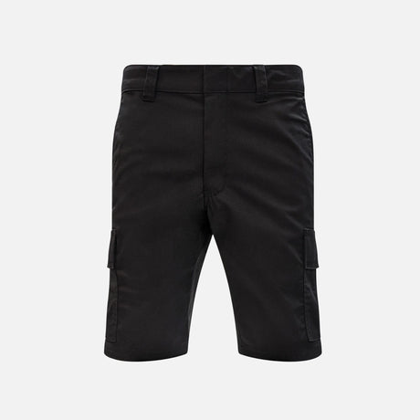 Short de travail extensible noir WRTK, pantalon de travail avec poches pratiques et confort pour usage professionnel.