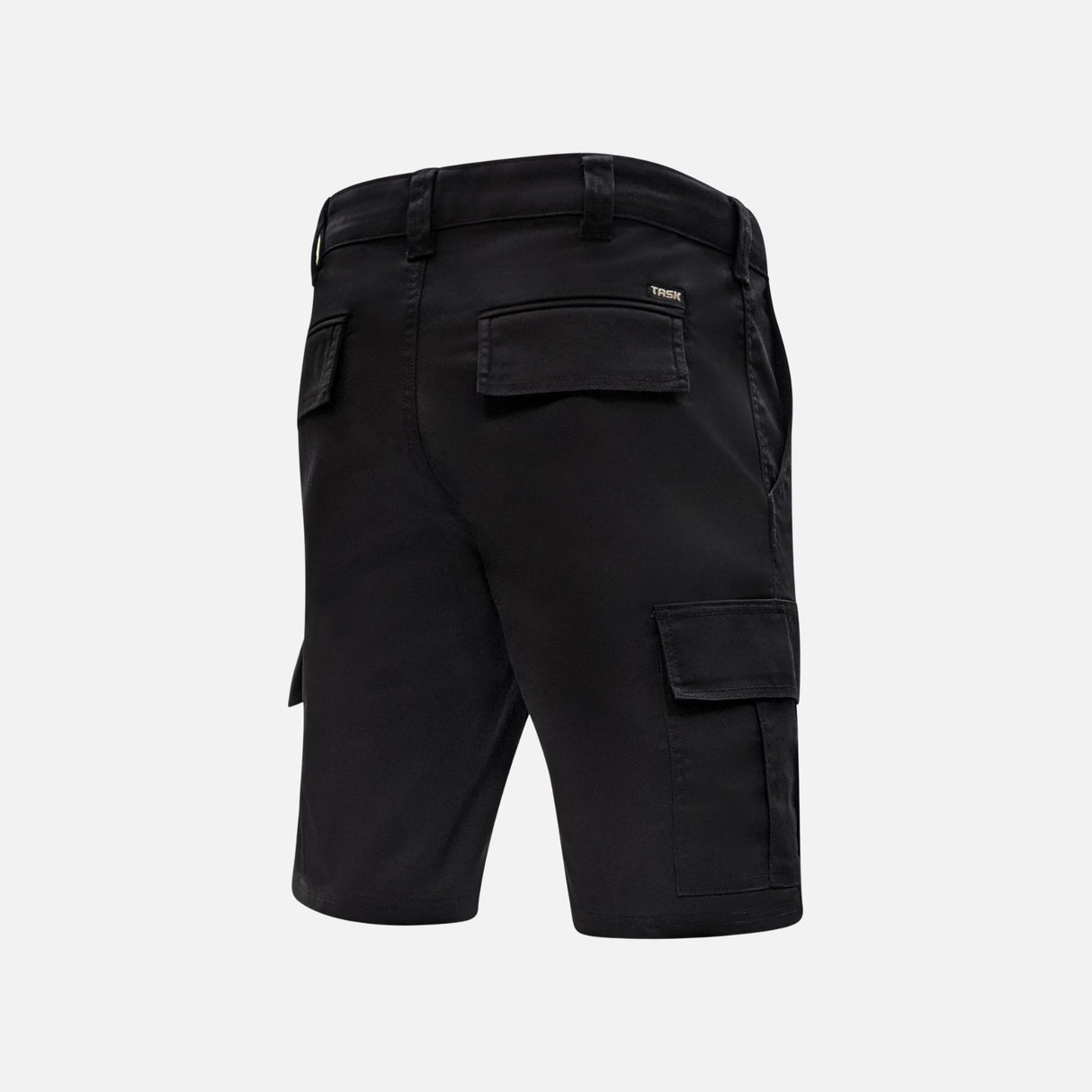 Short de travail extensible WRTK noir avec poches pratiques, conçu pour le confort et la rangement lors du travail.