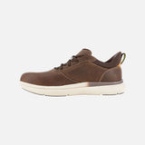 Chaussures de travail Reebok Fleet Work sans lacets, souliers avec embout composite et confort, en brun.