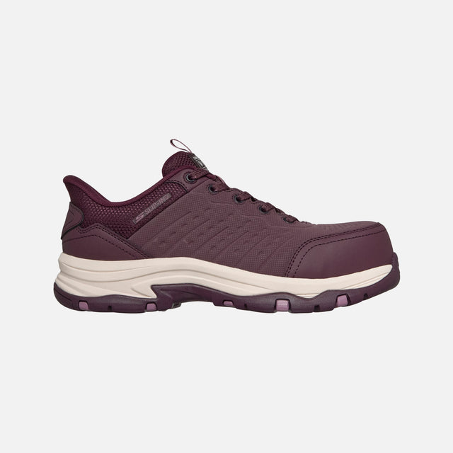 Chaussure de sécurité femme Skechers 108465 Plum, soulier de travail violet à embout protecteur