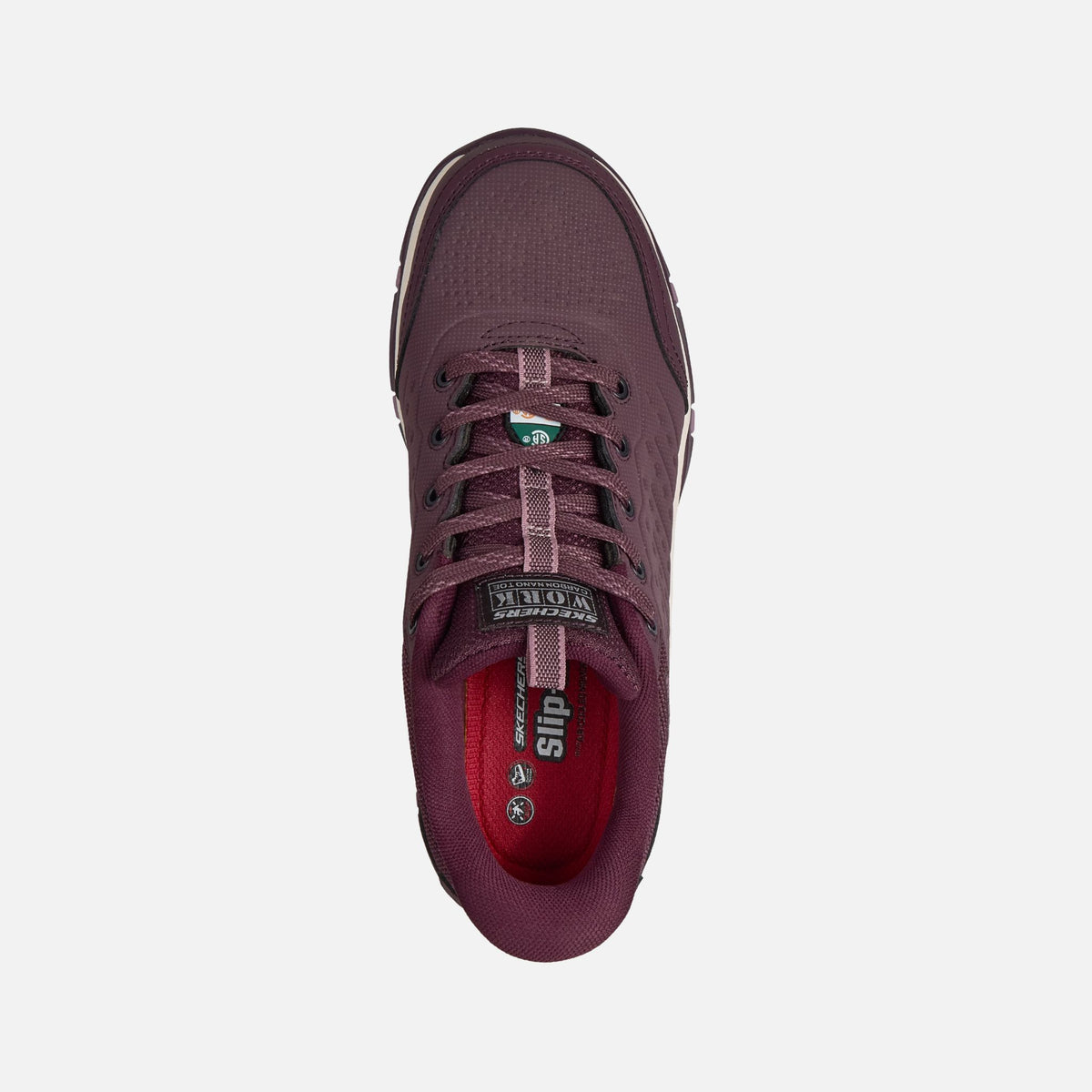Chaussure de sécurité femme Skechers 108465 Plum, soulier de travail violet antidérapant