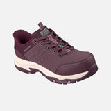 Chaussure de sécurité femme Skechers 108465 prune, soulier de travail confortable et protecteur