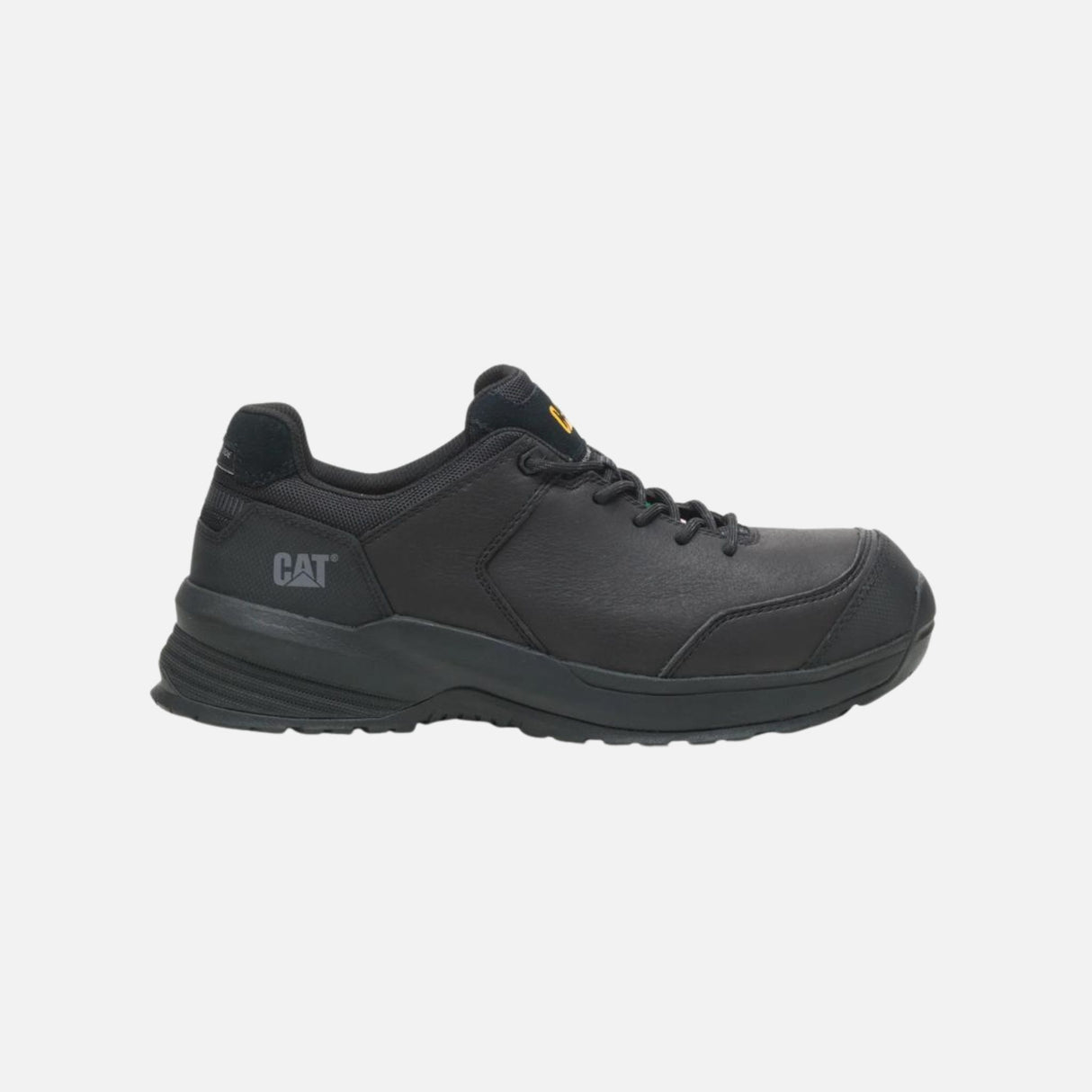 Souliers de travail en cuir Caterpillar Streamline 2.0, légers et athlétiques, en noir, adaptés pour le confort et la sécurité au travail
