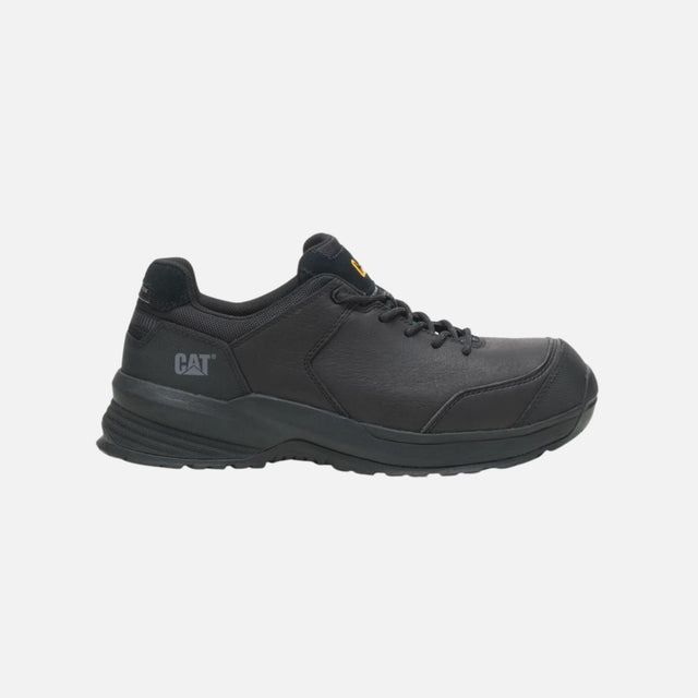 Souliers de travail en cuir Caterpillar Streamline 2.0, légers et athlétiques, en noir, adaptés pour le confort et la sécurité au travail