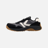 Souliers de travail Keen noirs, imperméables et confortables, en cuir robuste pour une utilisation professionnelle.