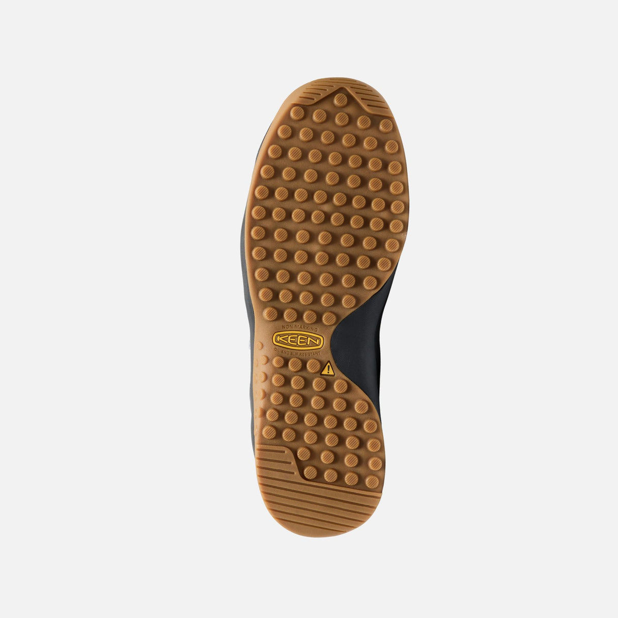 Souliers de travail Keen noirs avec imperméabilité et confort, en cuir robuste, adaptés aux environnements exigeants.